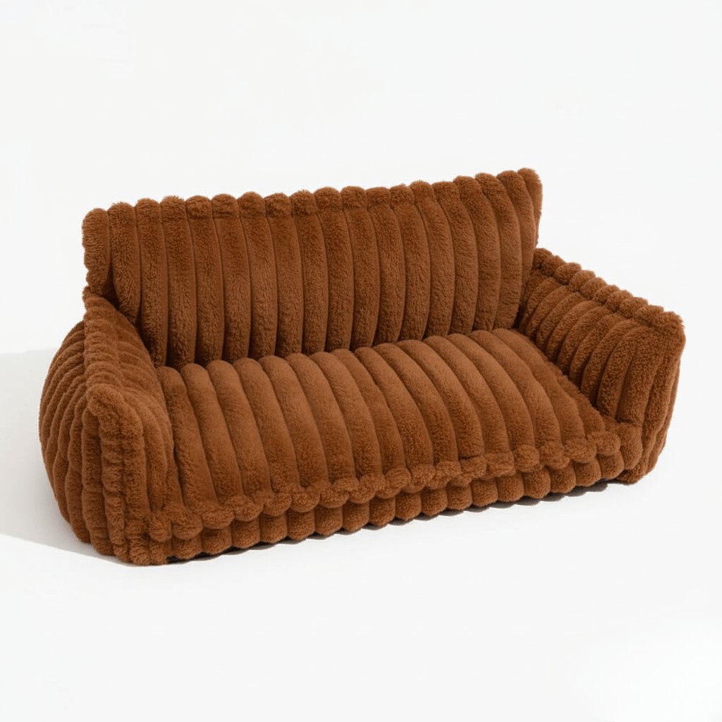 couleur Marron — Canapé Lit Orthopédique pour Chien en Mousse à Mémoire de Forme